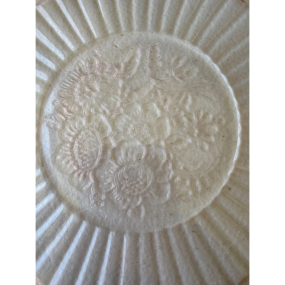 Jeannette‎ Glass Pink Depression Glass Sunflower Pattern 9 Inch Dinner Plate